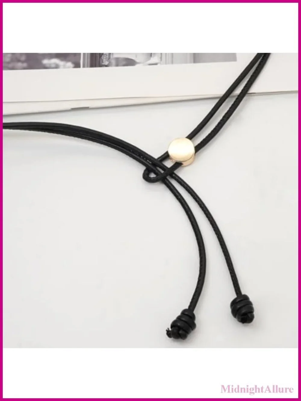 Skinny Knotted PU Leather Rope Belt for Dresses